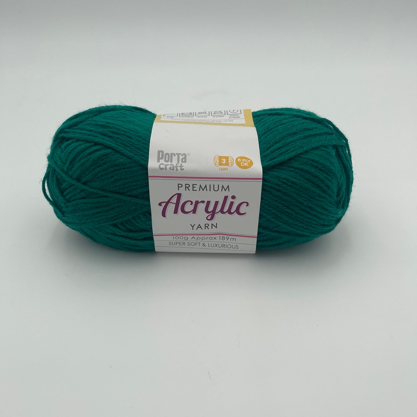 Acrylic Yarn 100g 189m 8ply - Forrest Green