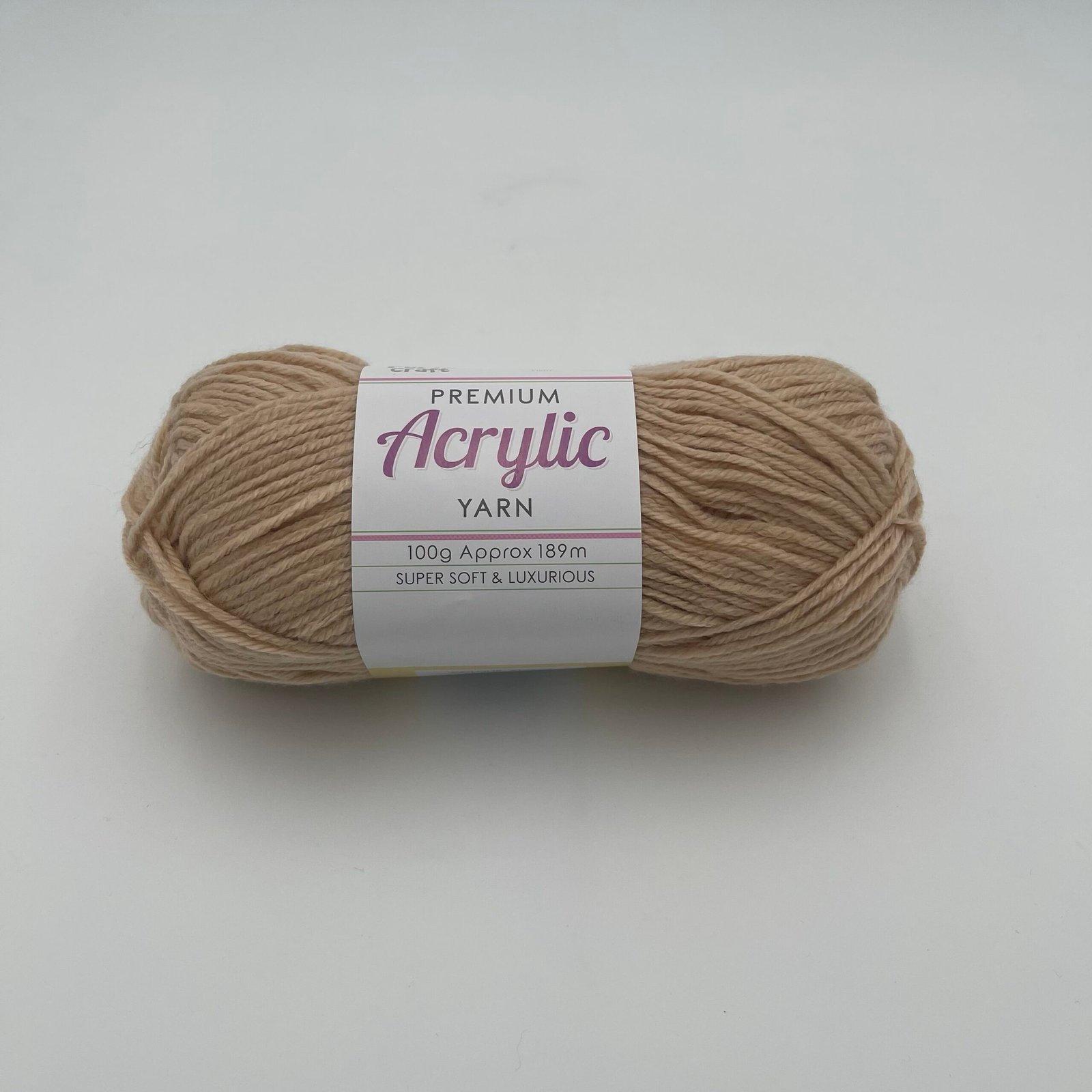 Acrylic Yarn 100g 189m 8ply - Almond
