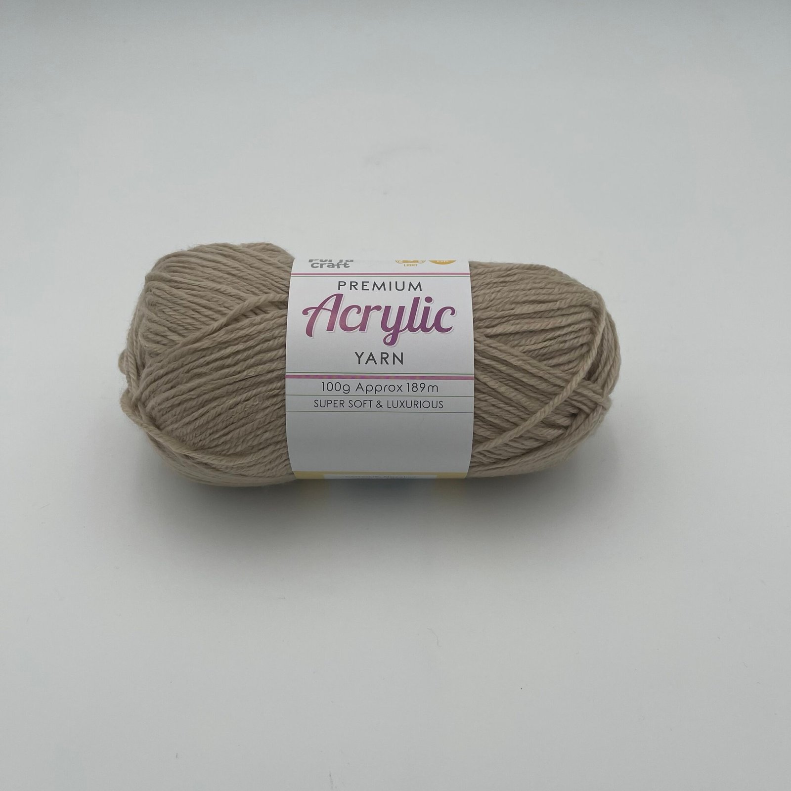 Acrylic Yarn 100g 189m 8ply - Hazelnut