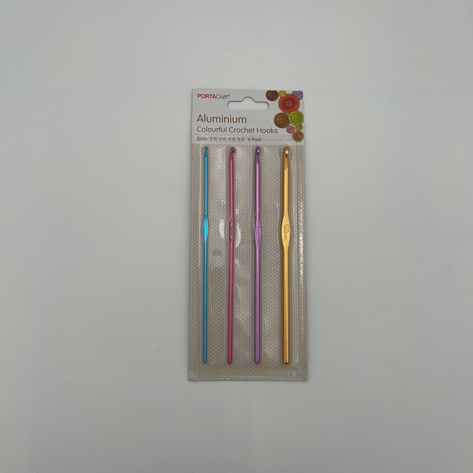 Aluminium Colourful Crochet Hooks 2.0,3.0,4.0,5.0