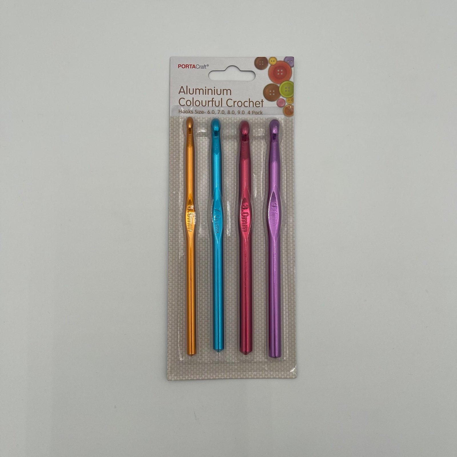 Aluminium Colourful Crochet Hooks 6.0,7.0,8.0,9.0