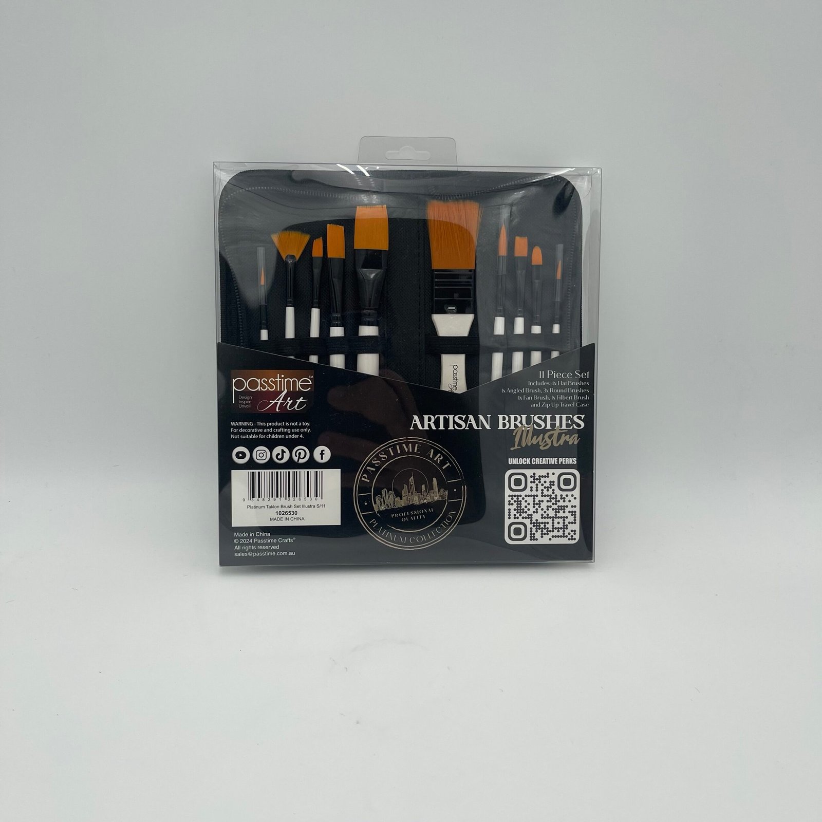 Platinum Taklon Brush Set Illustra - 11 piece