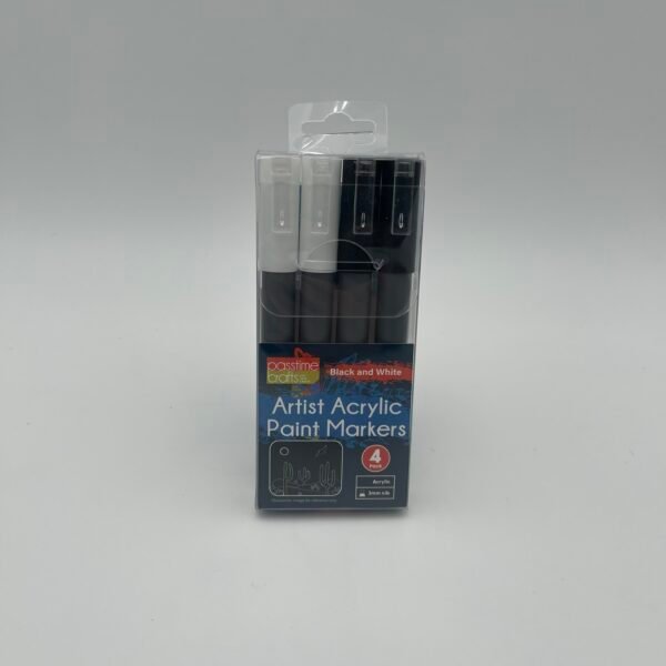 Artisan Paint Markers White and Black - 4 pack