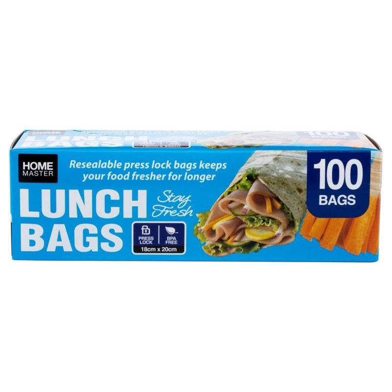 Reusable Snaplock Lunch Bags (18x20cm) 100pk