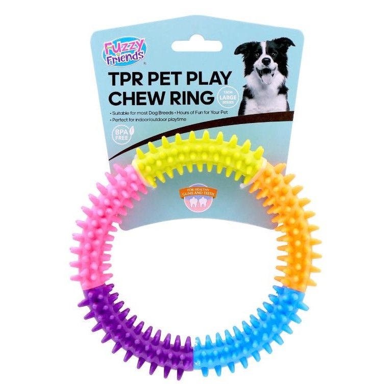 Spiked Dental Chew Ring Dog Toy Large