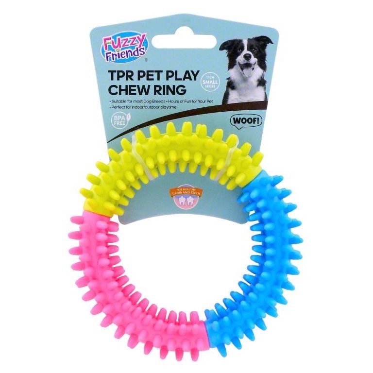 Spiked Dental Chew Ring Dog Toy Small