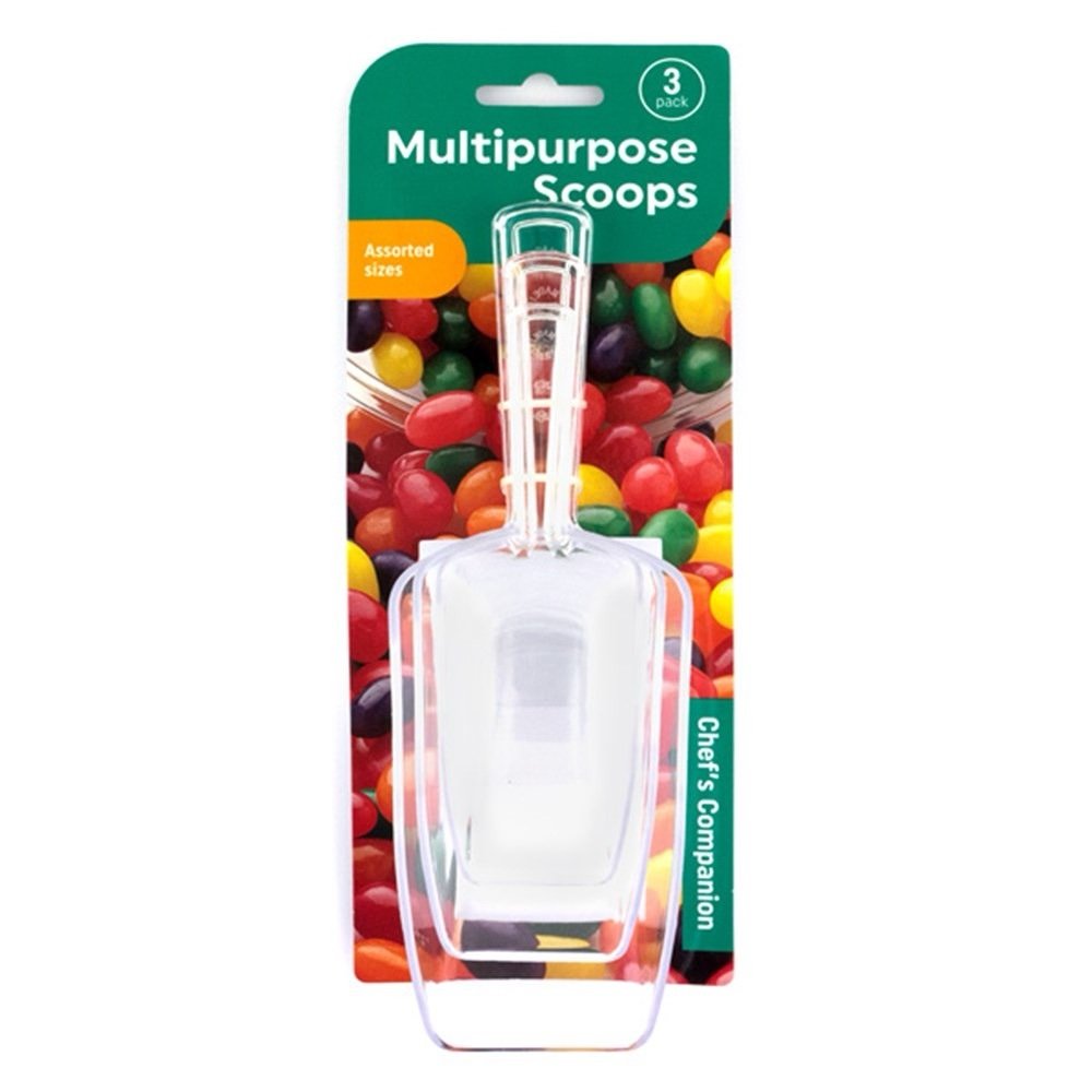 Set of 3 Multisize Plastic Scoops