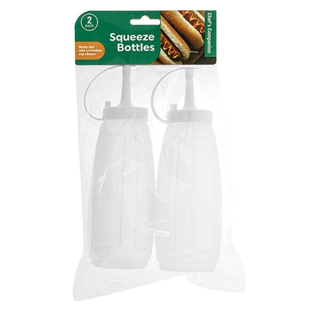 Clear Sauce Bottles 300ml 2pk