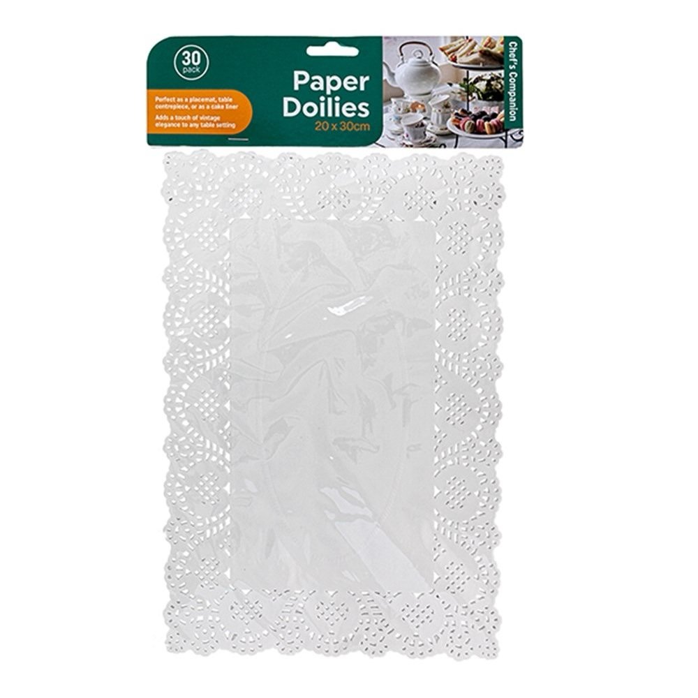 White Paper Doilies 19x30cm 30pk
