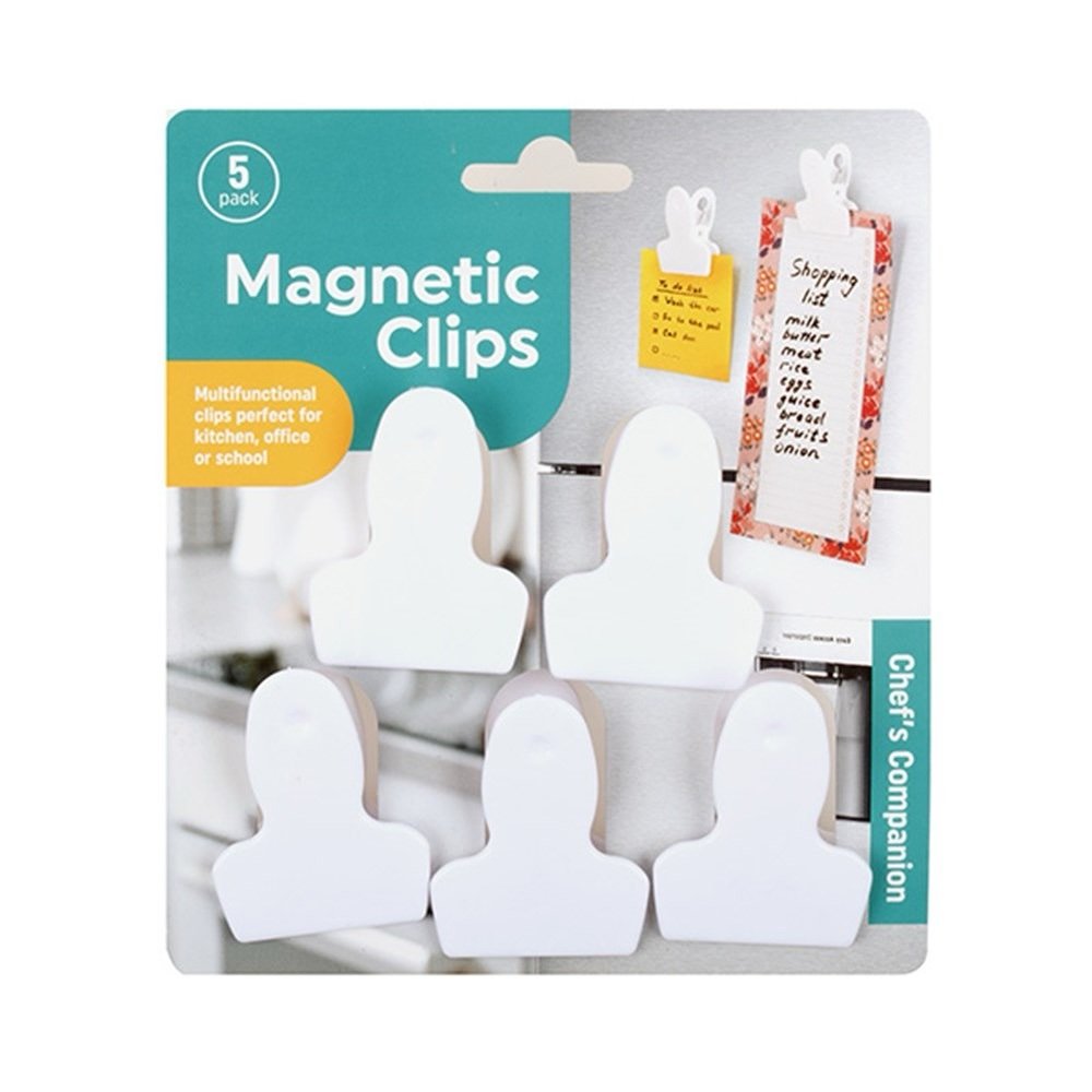 White Magnetic Clips 5pk