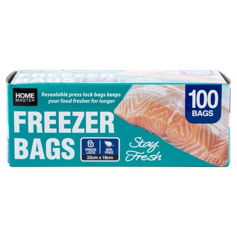 Resealable Snaplock Freezer Bags (22x18cm) 100pk