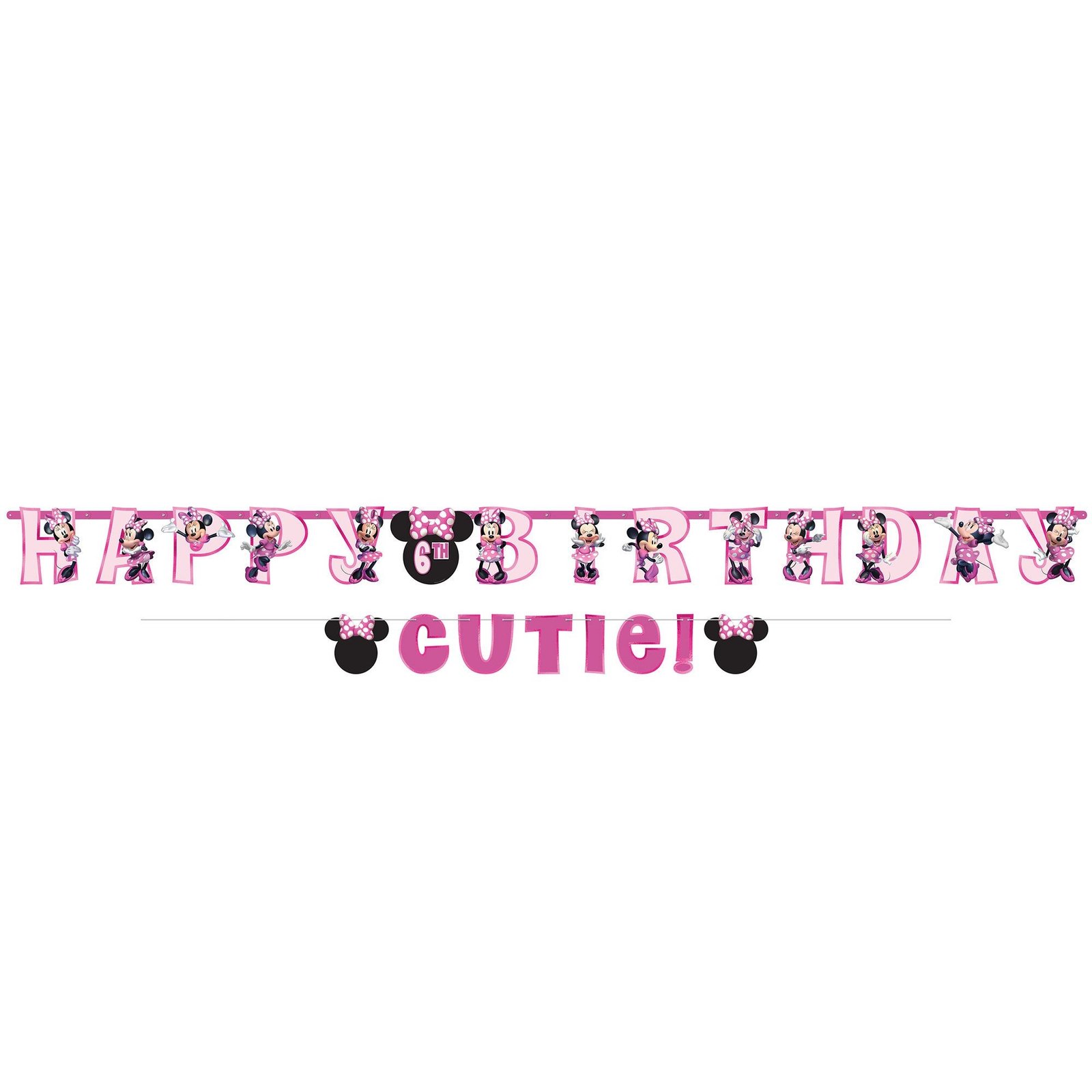 Minnie Mouse Forever Jumbo Add-An-Age Letter Banner