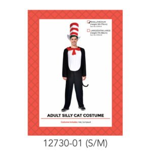 Adult Silly cat jumpsuit costume S/M