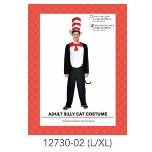 Adult Silly Cat Jumpsuit Costume L/XL