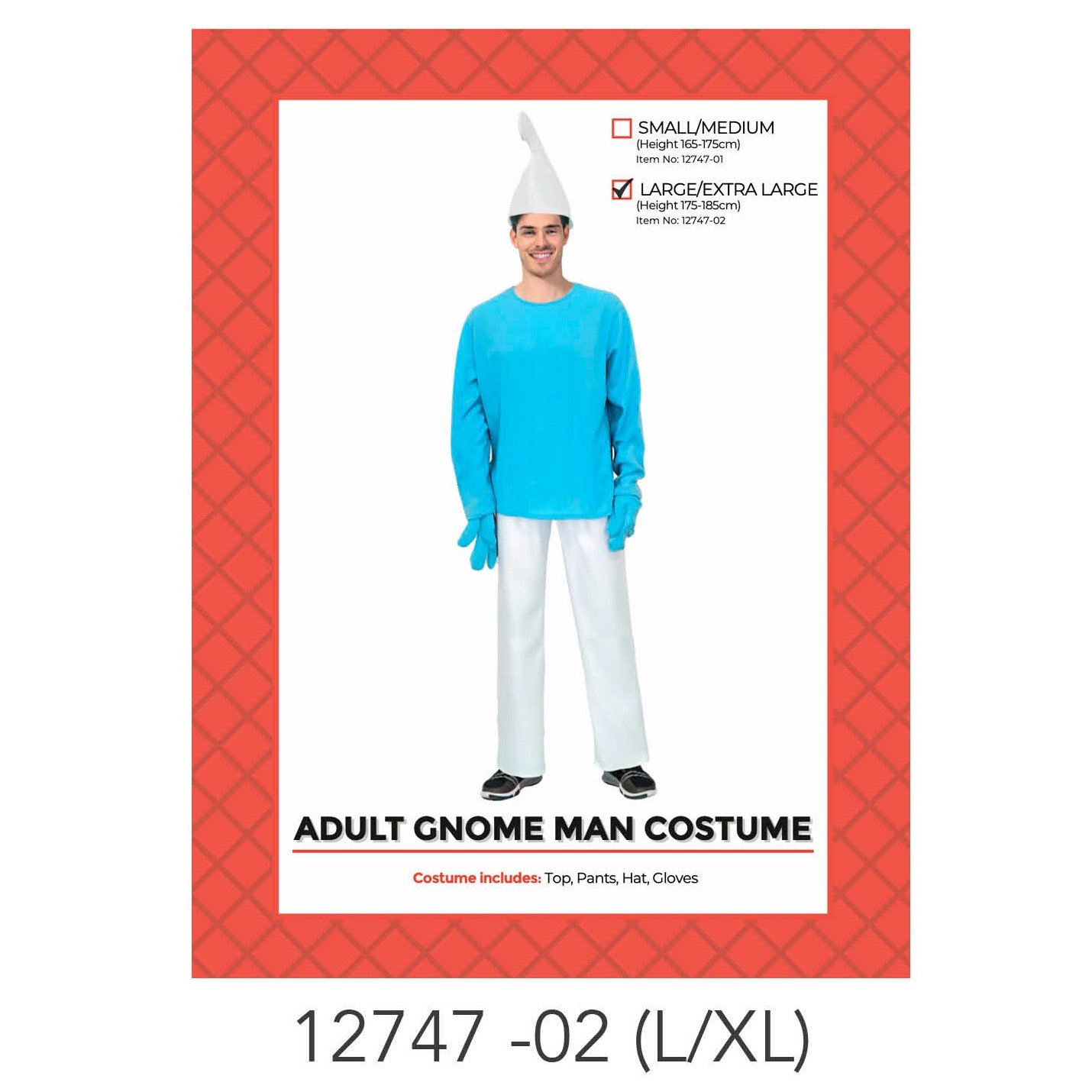 Adult Gnome Man Costume L/XL