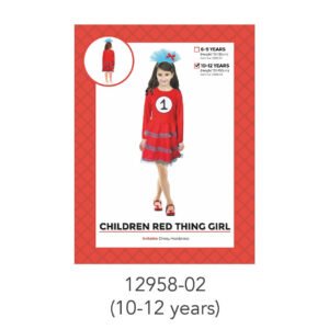 Children Red Thing 1 Girl Costume 10-12 Years