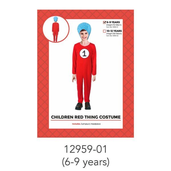 Children Red Thing 1 Costume 6-9 Years