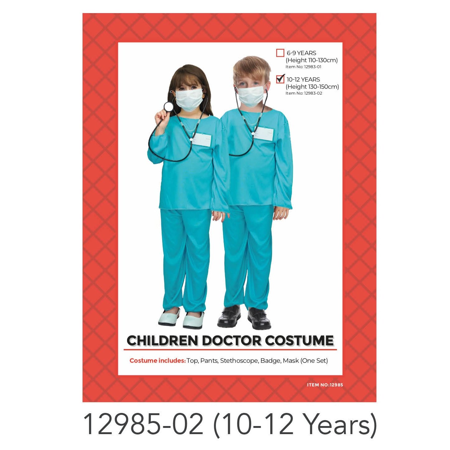 Children Doctor Costume 10-12 years