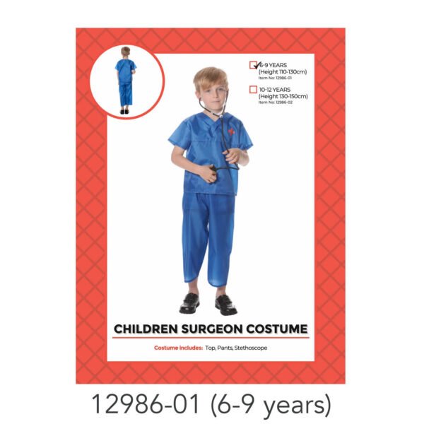 Children Surgeon Doctor Costume 6-9 years