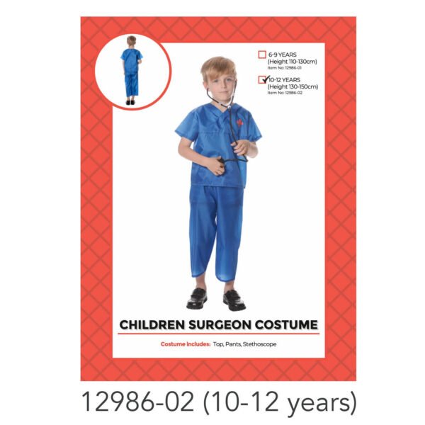 Children Surgeon Doctor Costume 10-12 years