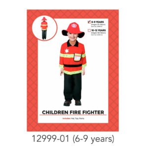 Children Fire Fighter Costume 6-9 years