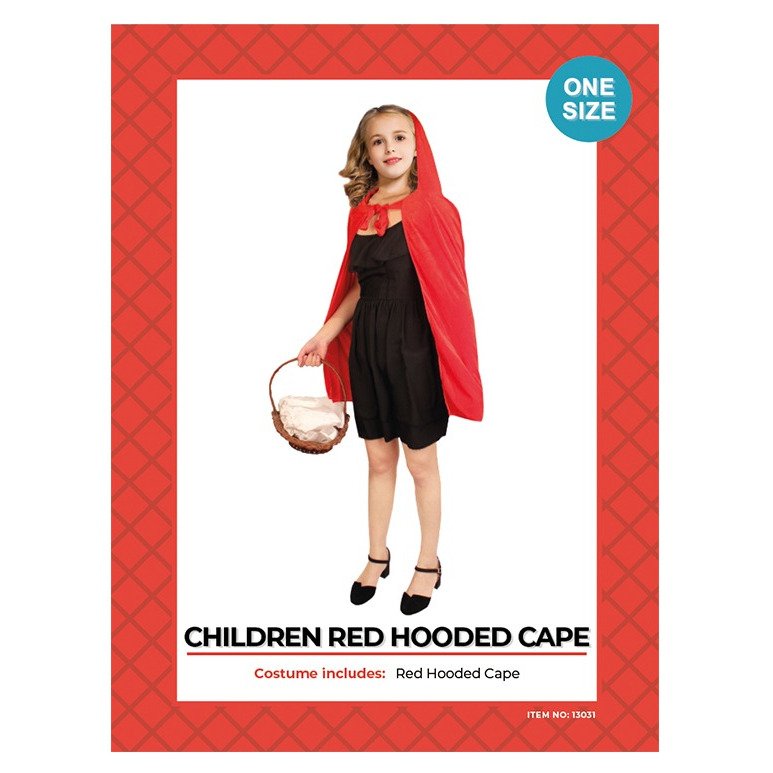 Children Little Red Hooded Cape