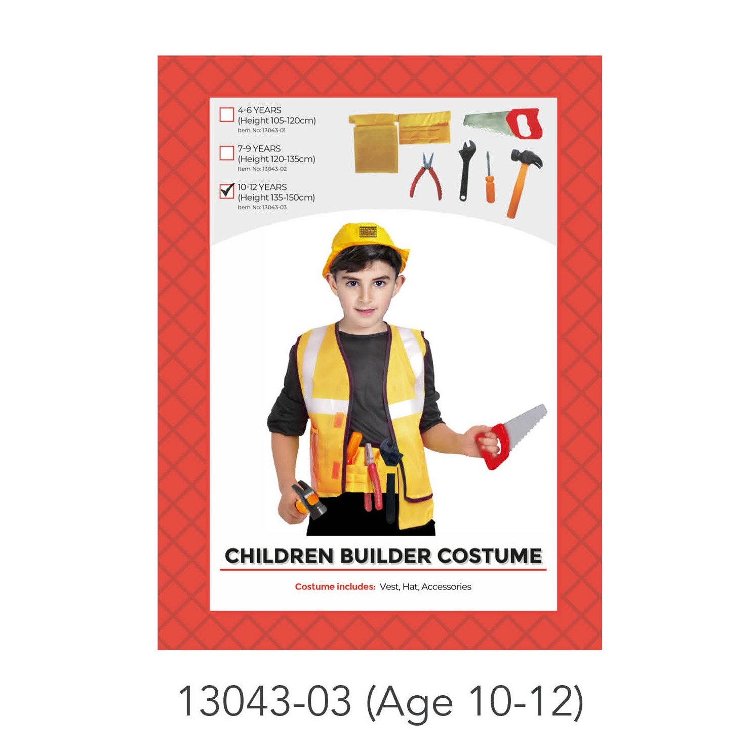 Children Builder Costume (L)