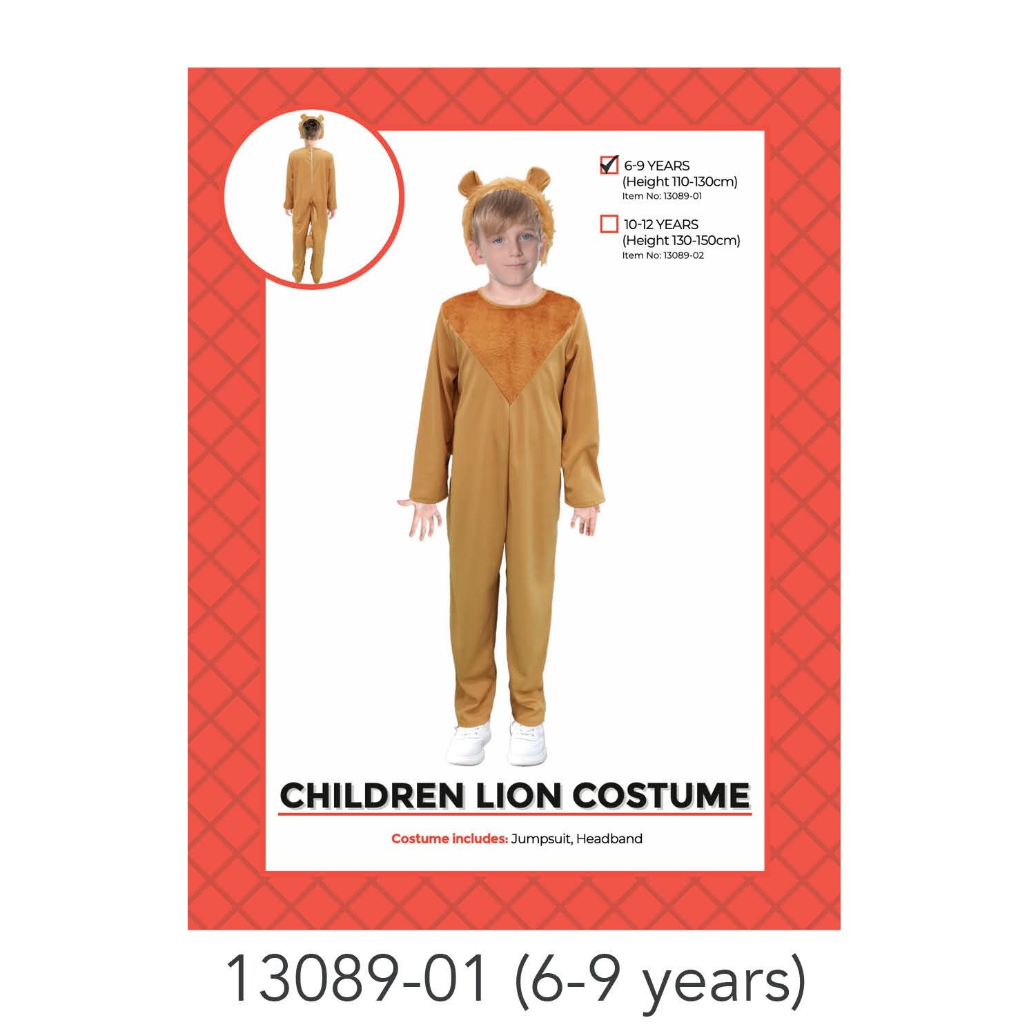 Children Lion Costume (6-9 years)