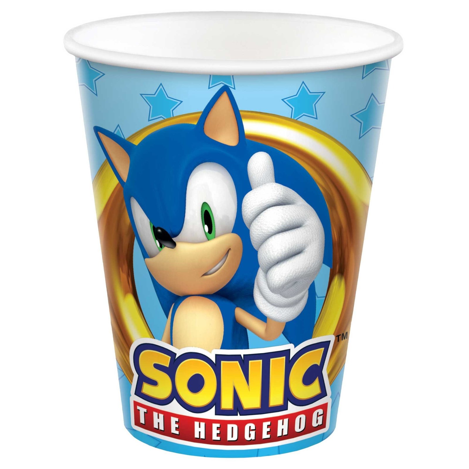 8 Sonic the Hedgehog 266ml Paper Cups