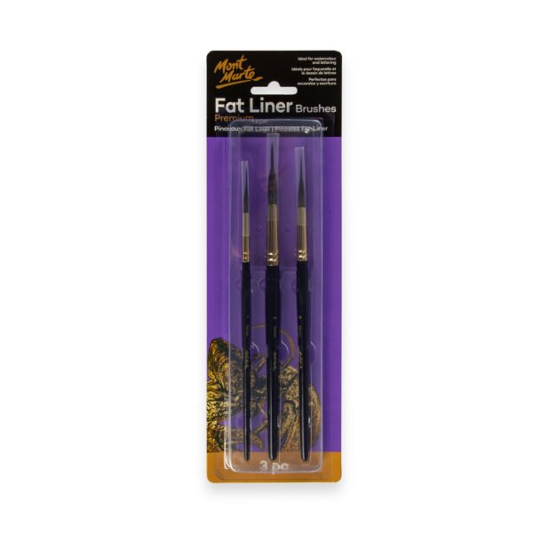 Fat Liner Brush Set Taklon/Squirrel 16/10/6