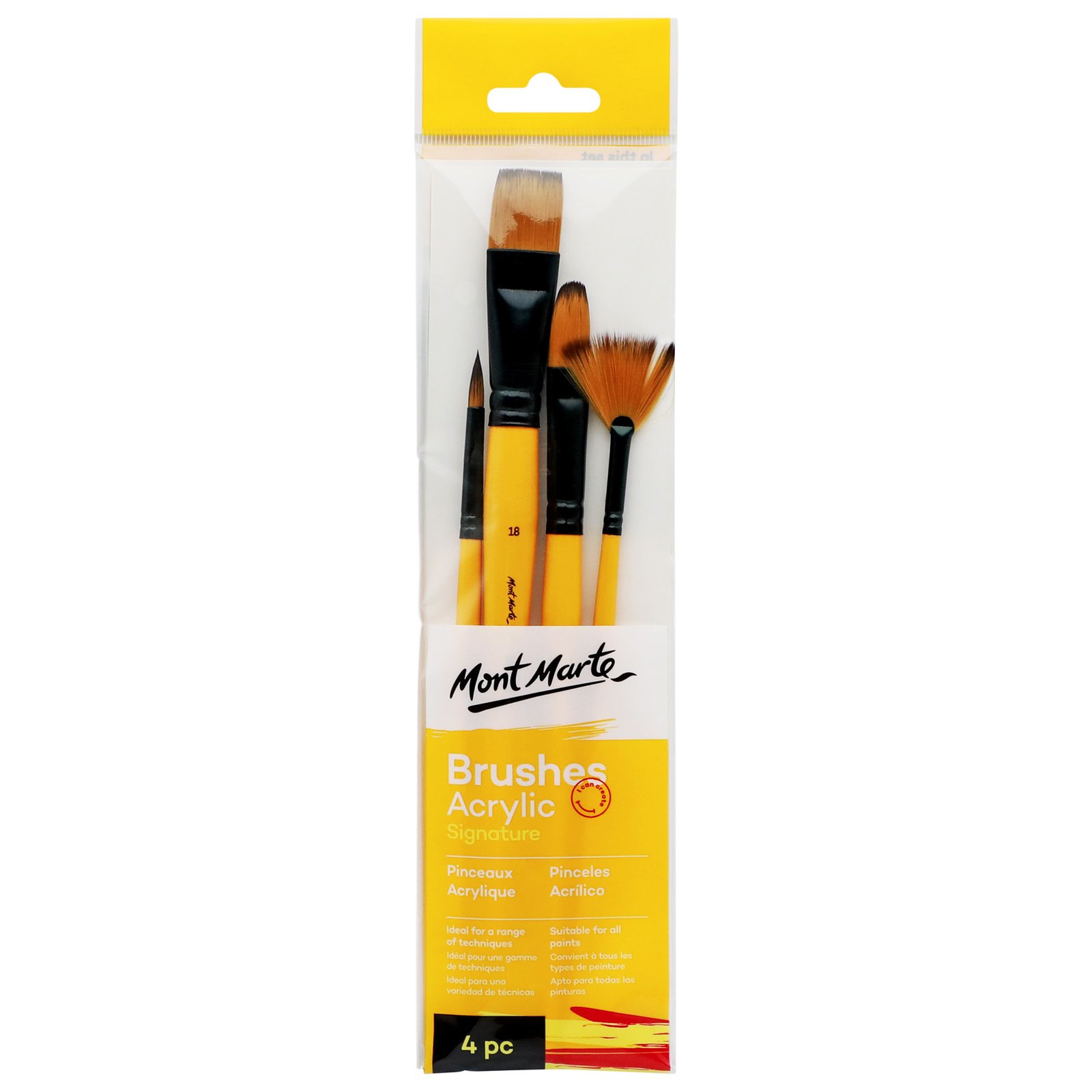 Gallery Series Brush Set Acrylic 4pc