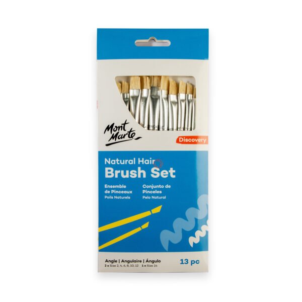 Natural Hair Flat Angle Brush Set 13pc