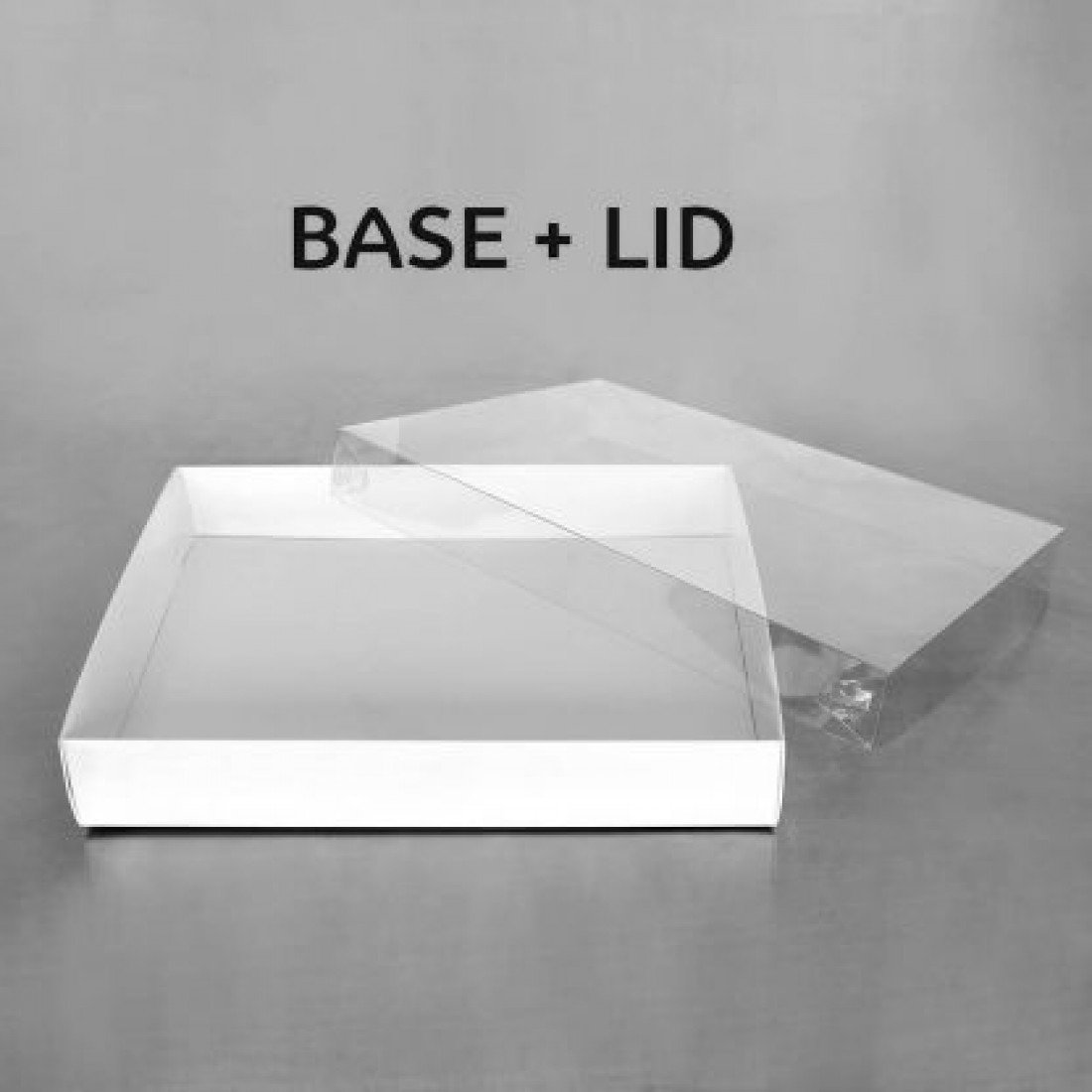 Biscuit Box with Clear Lid 6x6x1in (5 Pack)