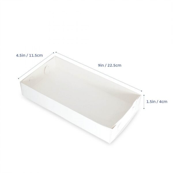 Biscuit Box with Clear Lid 9x4.5x1.5in (5 Pack)