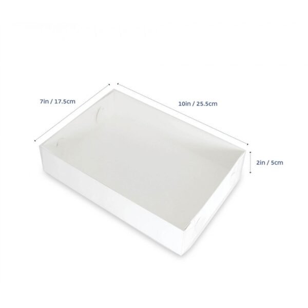 Biscuit Box with Clear Lid 10x7x2in (5 Pack)