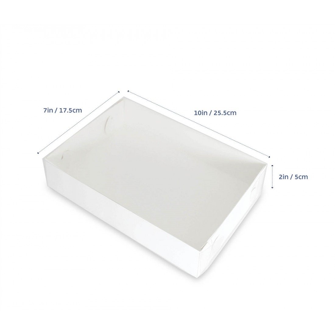 Biscuit Box with Clear Lid 10x7x2in (5 Pack)