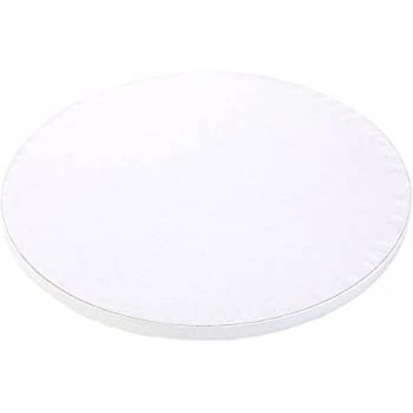 12in Round 12mm Drum Cake Board - White (5 Pack)