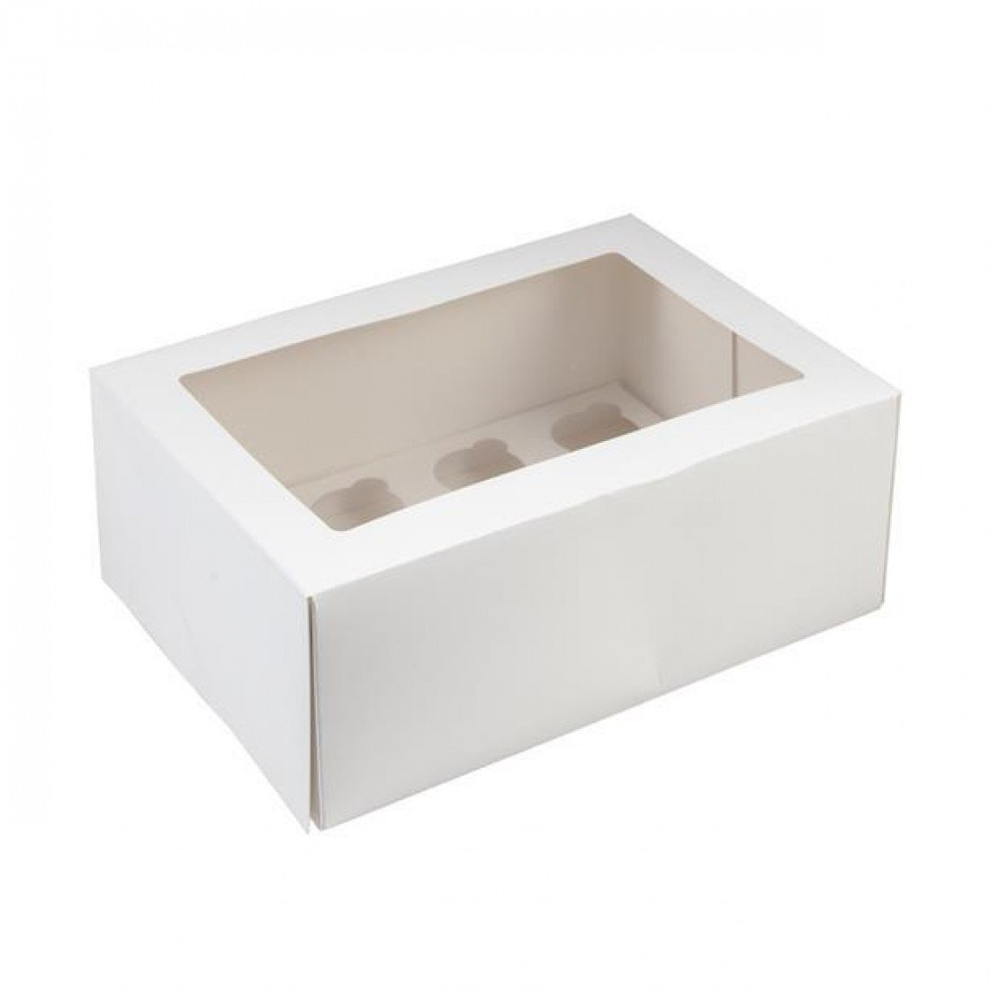 12 Holds White Mini Cupcake Box with Insert (9.5x6.5x3in) (5 Pack)