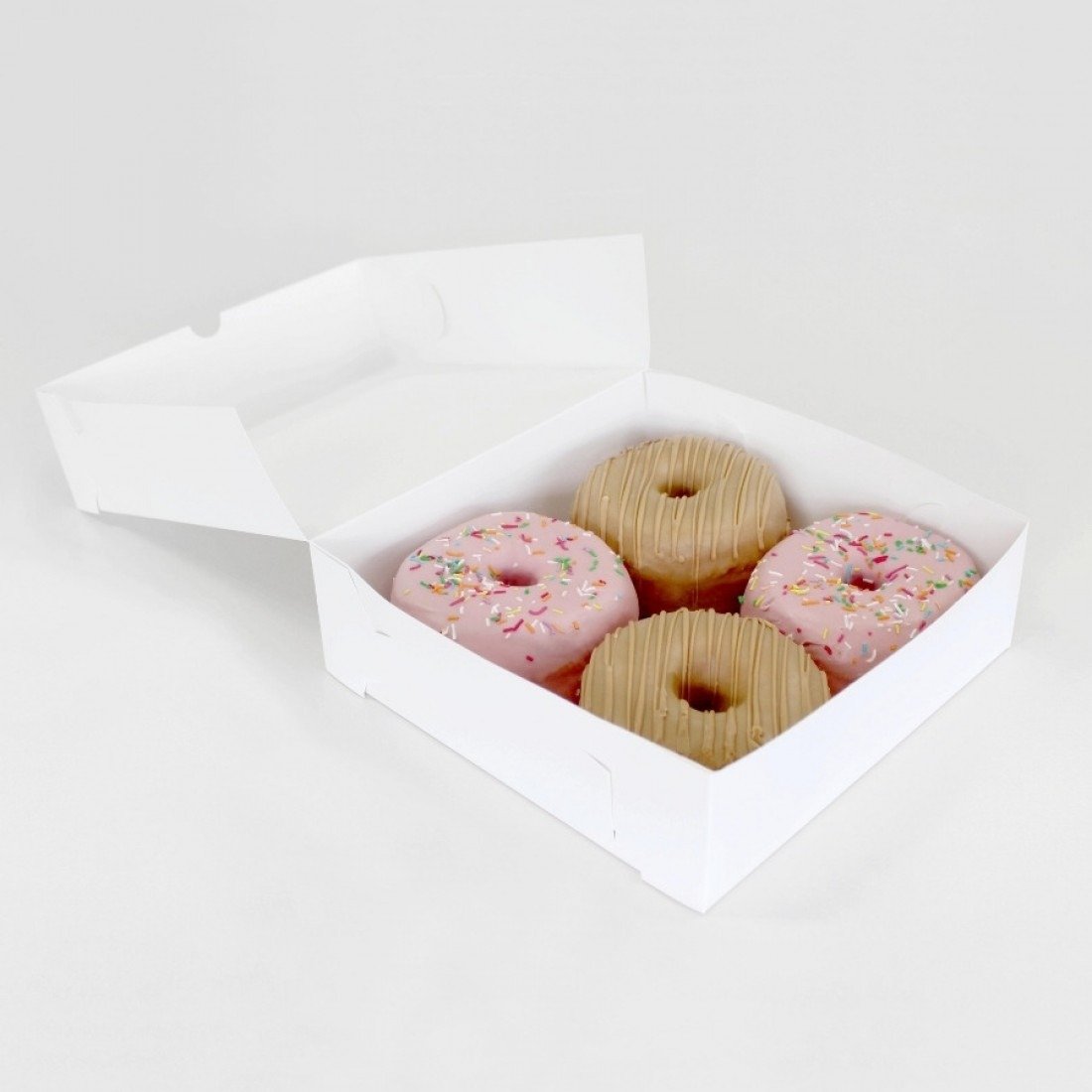 4 Donut Box (8.25x8.25x2.5in) (10 Pack)