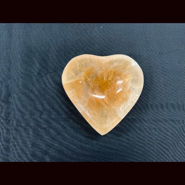 Selenite Orange Heart Bowl 10cm (1 Piece)