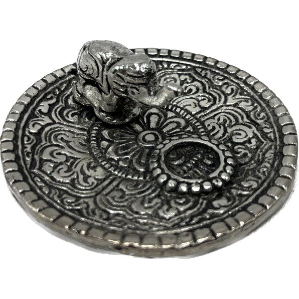 Aluminium Round Incense Holders Elephant 7*2 Cms
