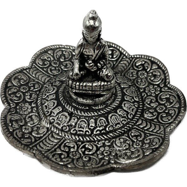 Aluminium Incense Holders Buddha Flower 11*6 Cms