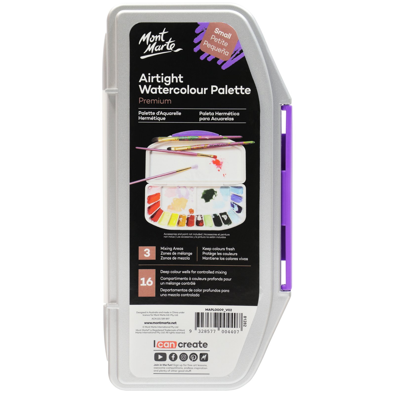 Air Tight Watercolour Palette 16 Well