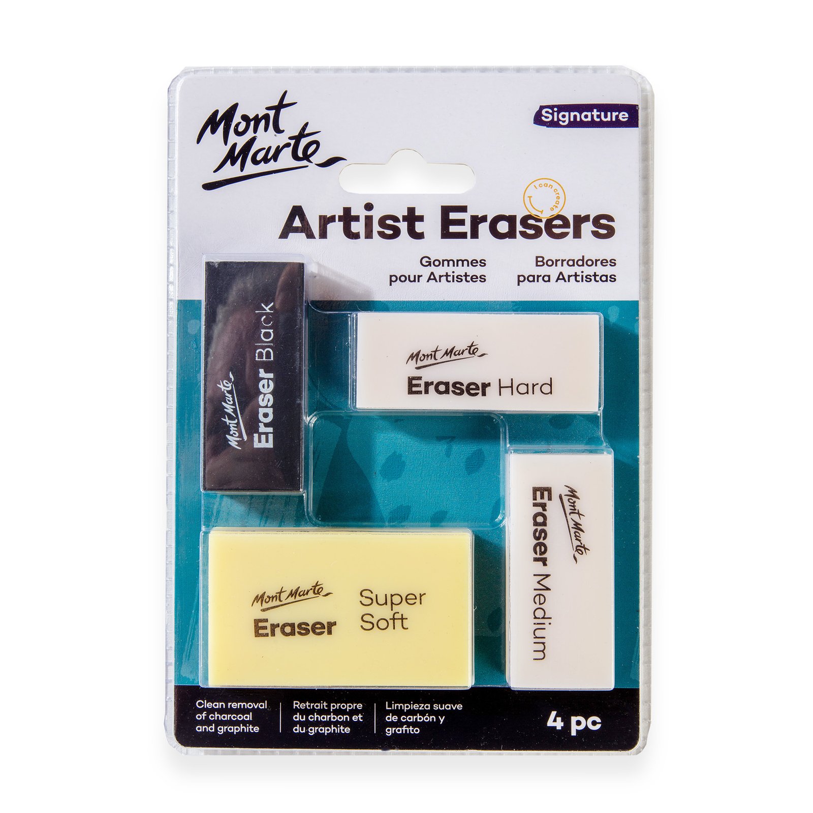 Artist Erasers Pack 4pc