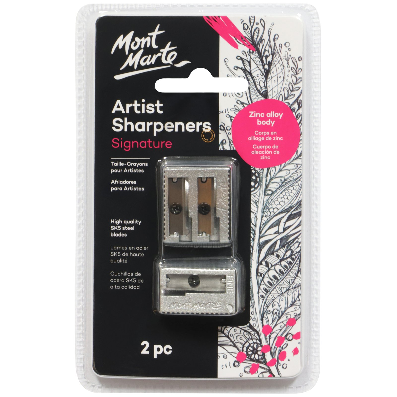 Artists Sharpener Set Zinc Alloy 2pc