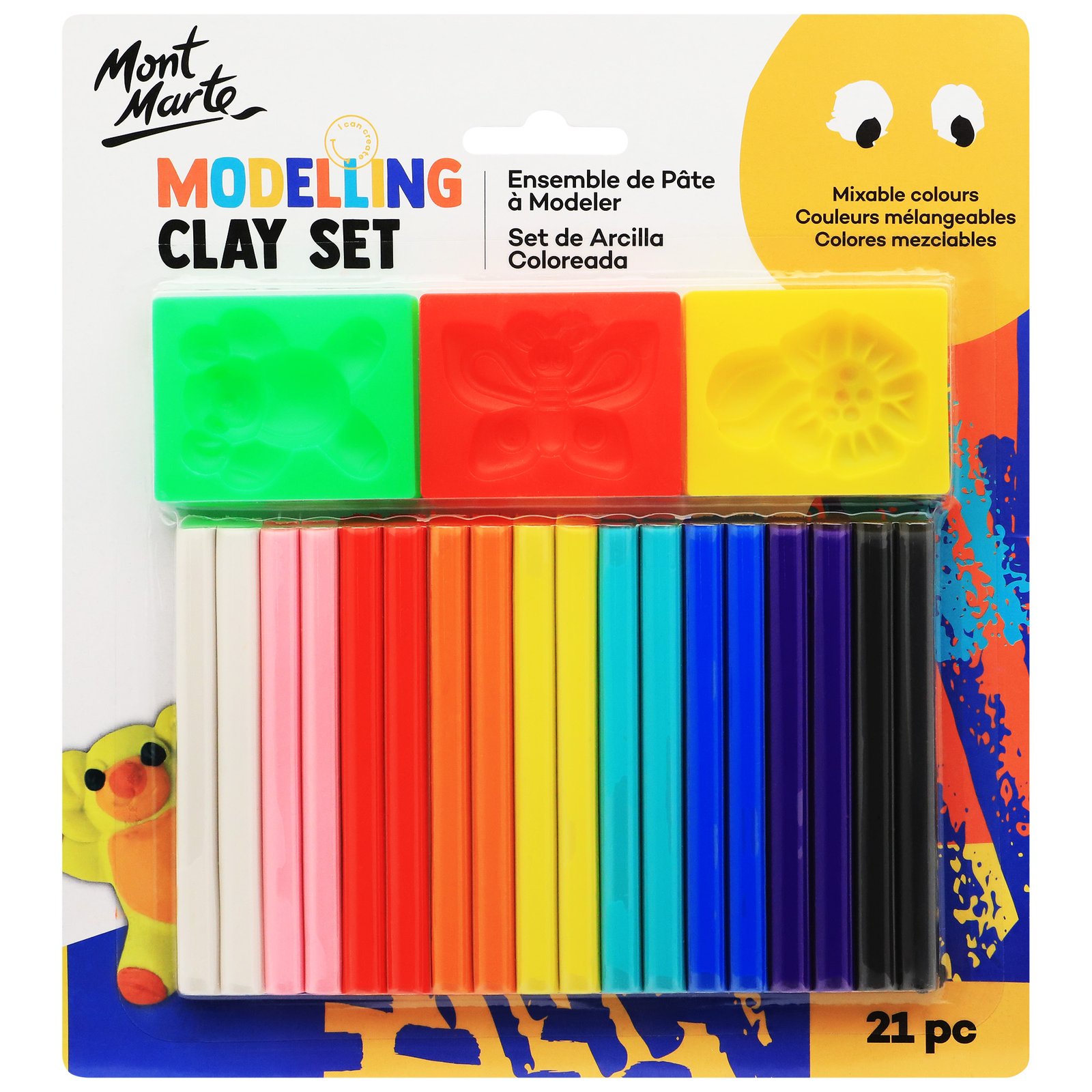 Modelling Clay Set w/Moulds 21pc