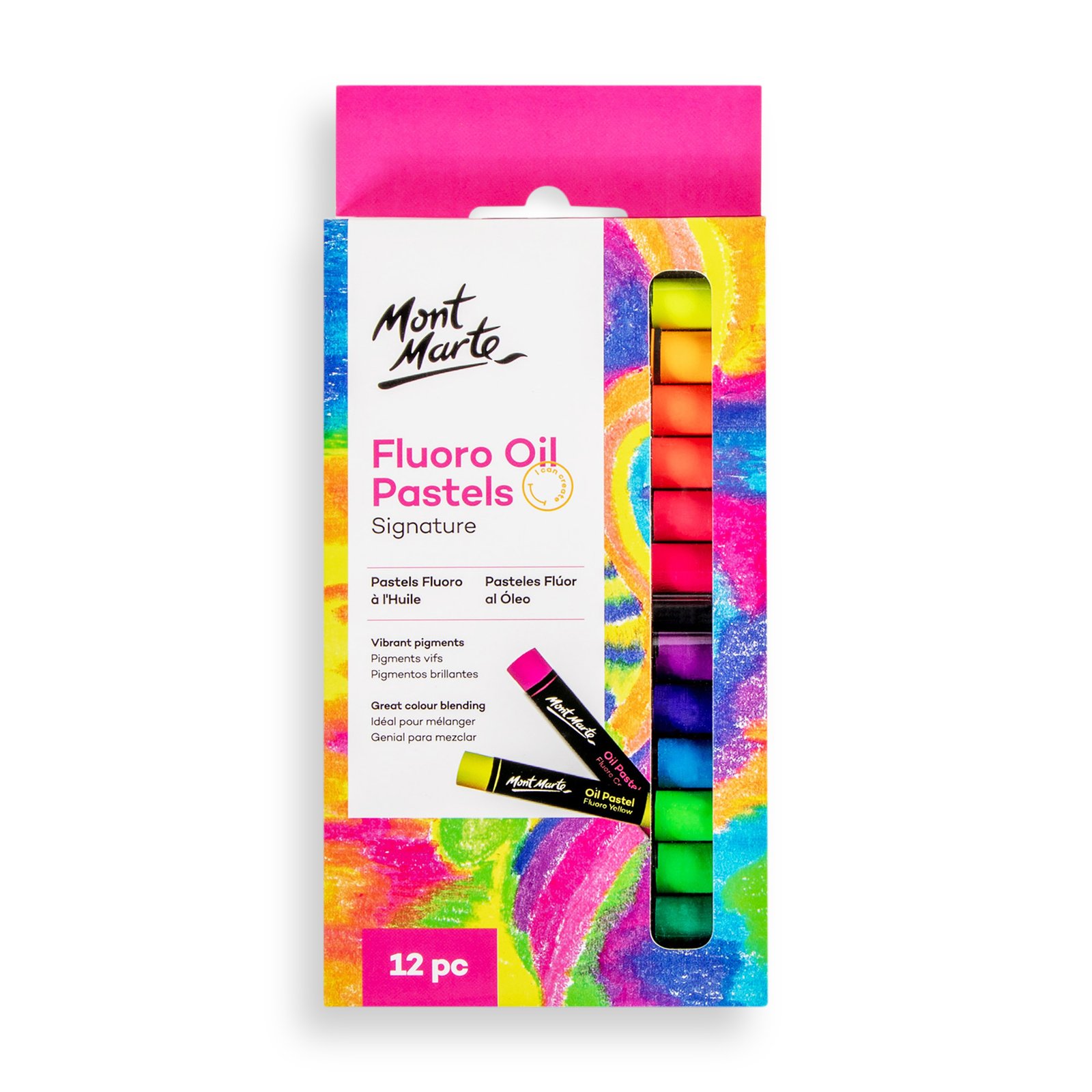Fluoro Oil Pastels 12pc