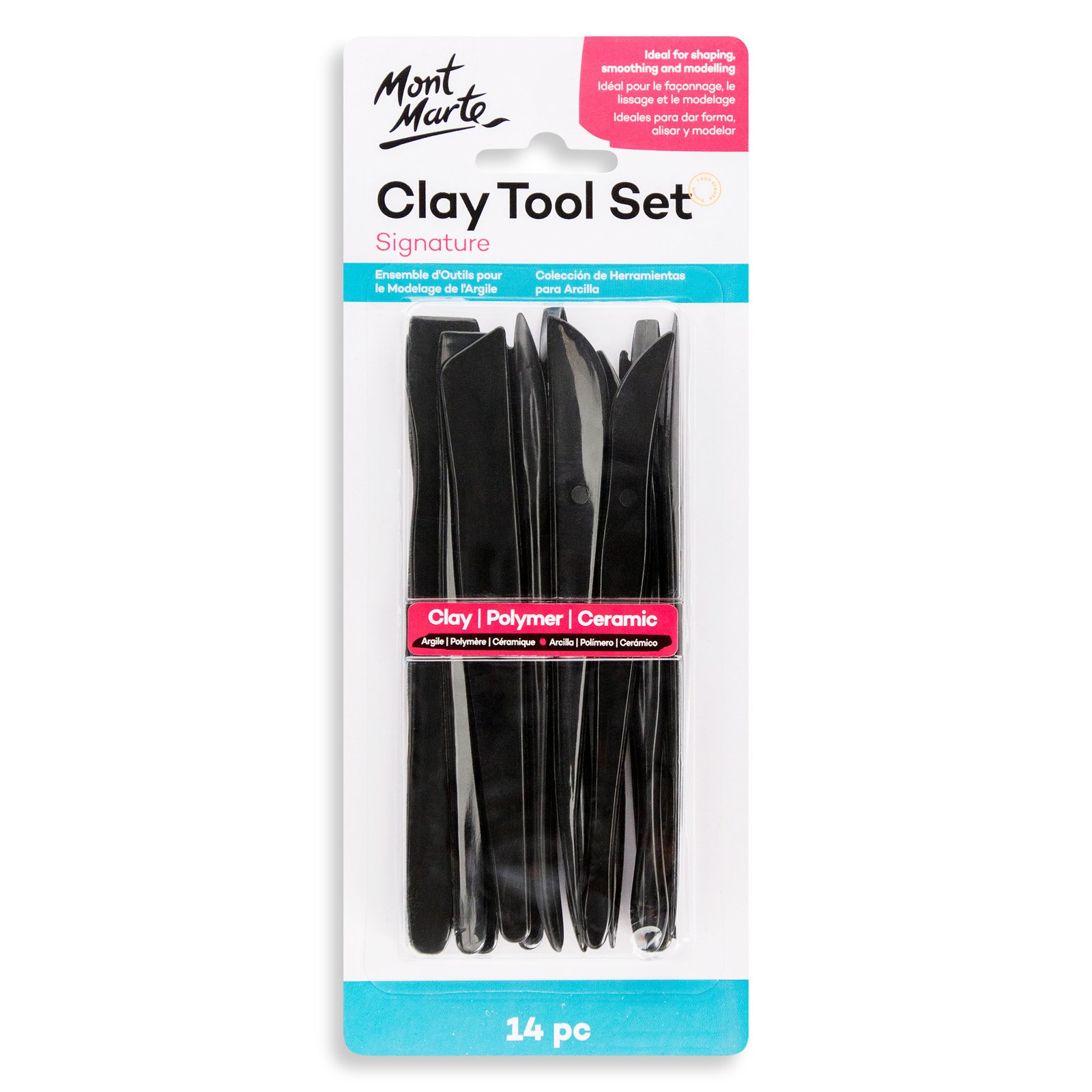 Plastic Clay Tool Set 14pc