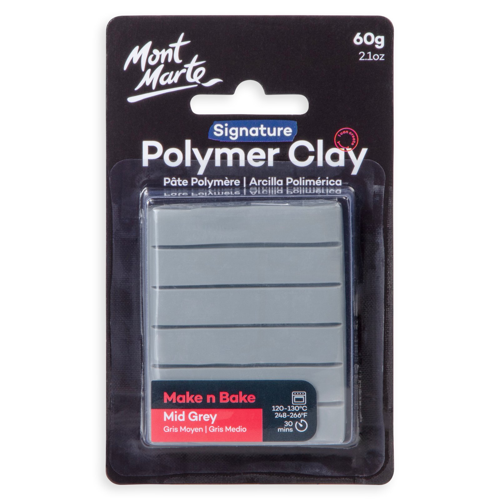 Make n Bake Polymer Clay 60g - Mid Grey