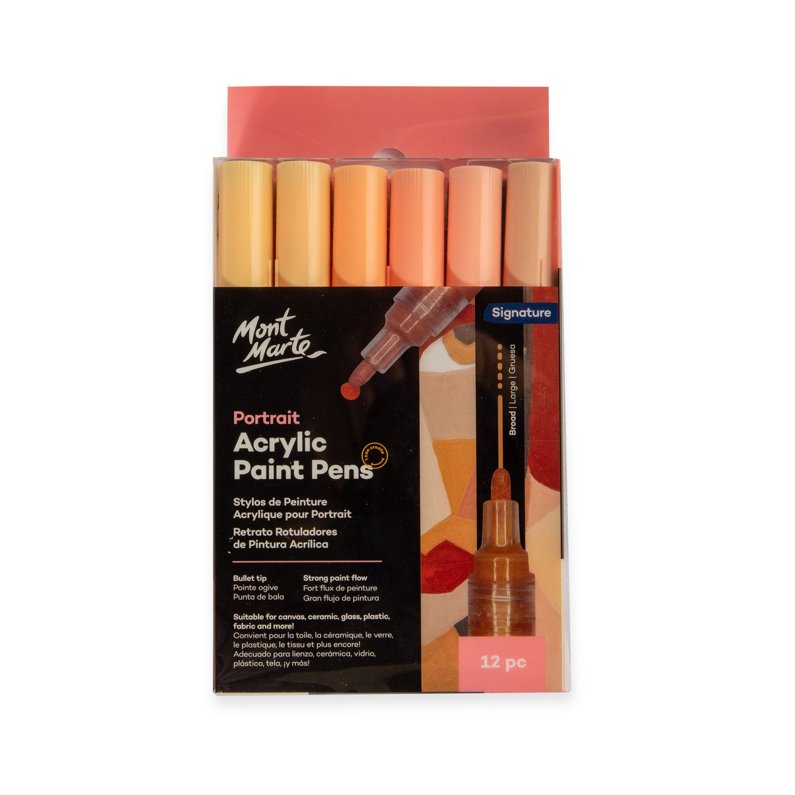 Portrait Acrylic Paint Pens Broad Tip 12pc